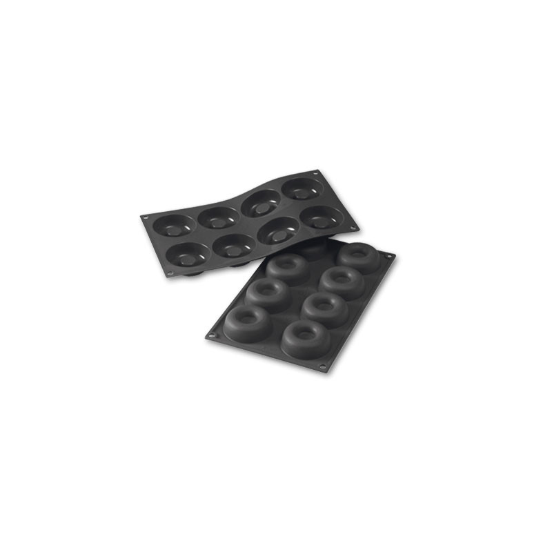 Stampo in silicone BLACK alimentare Cimbelle ciambelline- 8 cavità - Ø6xh2cm