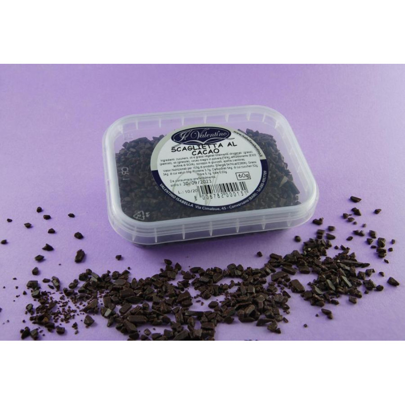 Scagliette colorate AL CACAO - Decorazioni per dolci e dolci 60gr