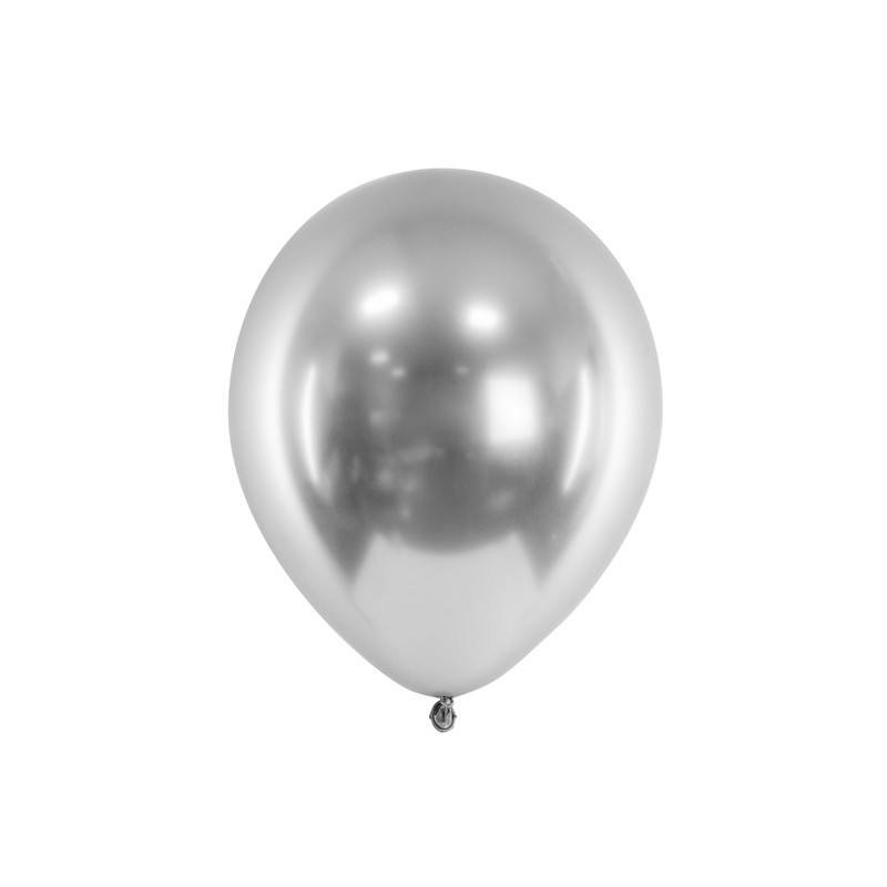 Palloncini palloni ARGENTO Glossy - 50 PZ - Ø12cm