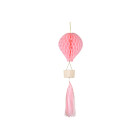 Pendente a forma di Mongolfiera in carta colore ROSA - Festone ghirlanda - 90cm