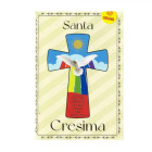 Biglietto di Auguri Santa CRESIMA - Croce con i sette doni dello Spirito Santo
