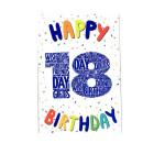 Biglietto d'auguri augurale 18 Anni - Happy Birthday - completo di busta