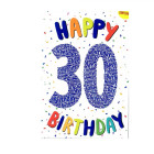 Biglietto di Auguri augurale Compleanno di 30 Anni - Happy Birthday - con busta