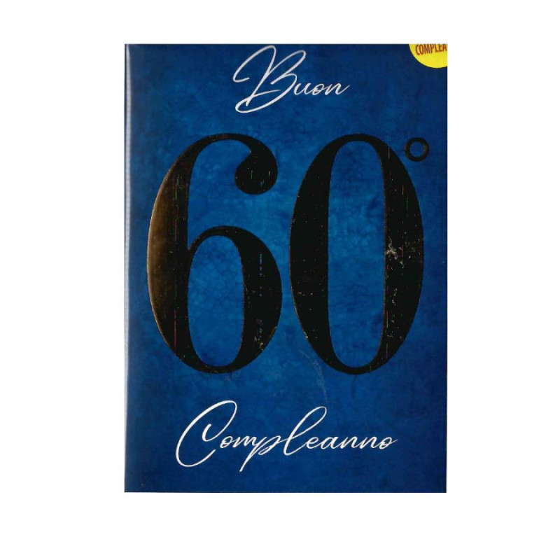 Biglietto d'auguri augurale compleanno 60 anni LUI - completo di busta