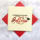 Biglietto d'auguri Origamo Congratulazioni DOTTORE laurea - a rilievo