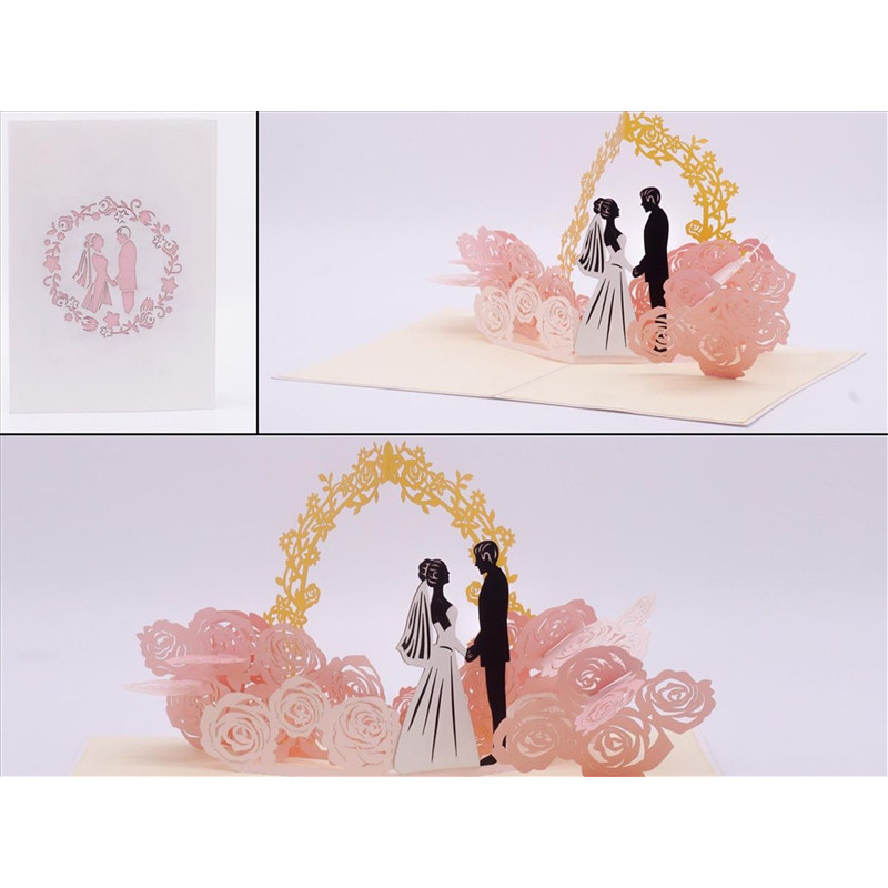 Biglietto augurale ORIGAMO OUR DREAM matrimonio sposi - realizzato a mano