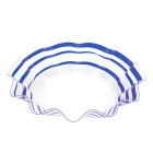 Contenitore svasato in PET con strisce BLU - Ciotola COPPA in plastica per dolci