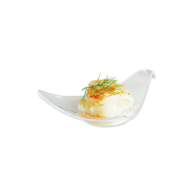 12pz Bicchierini Petalo - Finger Food in plastica trasparente - 8x8cm