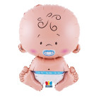 Pallone a forma di BAMBINO BABY benvenuto celeste Nascita Bimbo - 43x82cm