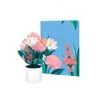 Biglietto augurale Flora Origamo MINI ZINNIA BOUQUET - realizzato a mano