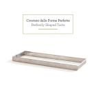 Sagoma microforata rettangolare - CROSTATA - 8x19xh3,5cm- Fascia in acciaio inox