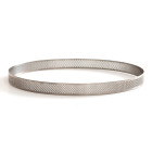 Sagoma microforata tonda - cerchio CROSTATA - Ø24xh3,5cm- Fascia in acciaio inox