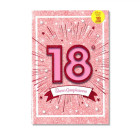 Biglietto d'auguri augurale 18 Anni rosa lei donna - Buon compleanno