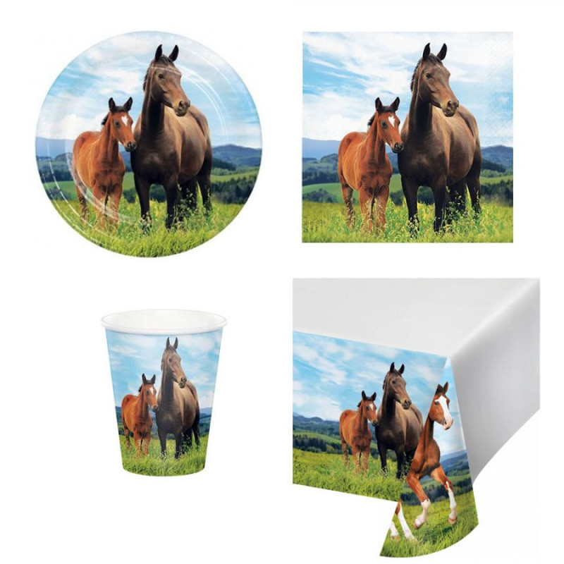 Coordinato festa Cavallo e pony bambini piatti bicchieri tovaglioli tovaglia