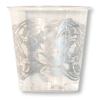 10  Bicchieri Kristall ARGENTO in plastica - NOBLESSE ARGENTO - addobbo decoro tavola