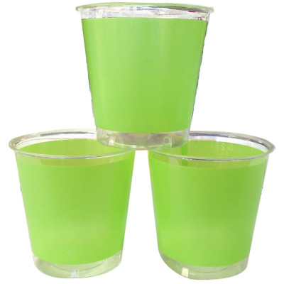 10 Bicchieri VERDINO in plastica Kristal - addobbo decoro tavola