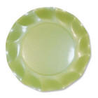 10 Piatti piccoli Ø21cm VERDE PERLATO in carta - addobbo decoro tavola