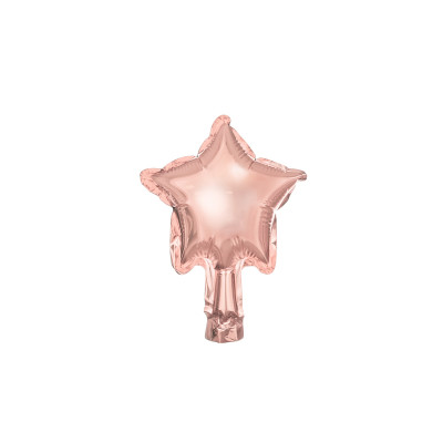 25 palloncini a forma di STELLA ROSA GOLD 12cm in foil Mylar gonfiabile ad aria