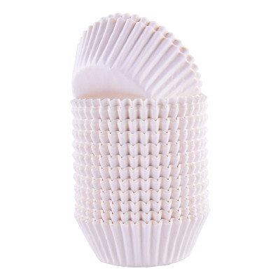 300 pirottini BIANCHI in carta forno per Cupcake, muffin, DOLCI 7x2,5cm