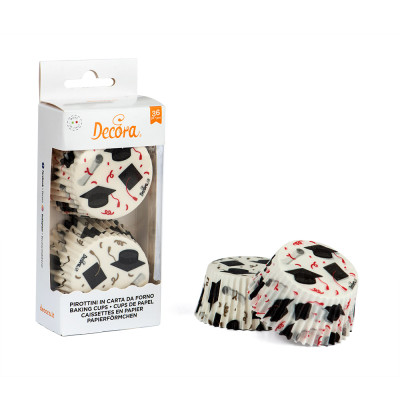 36 pirottini in carta forno LAUREA - per Cupcake, muffin, DOLCI 5x3,2cm