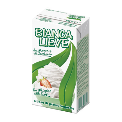 3x confezioni di BIANCA LIEVE a base di grasso VEGETALE da montare, zuccherata  500ml