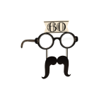 4 Occhiali in Carta 60 ANNI con baffi - idea scherzo gadget per feste compleanno