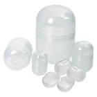 5 Bussolotti barilotti in plastica SORPRESA Uovo Cioccolato Uova Pasqua 7x10,5cm