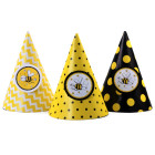 6 CAPPELLINI BEE Ape e fiori - per feste, party, compleanni bambini