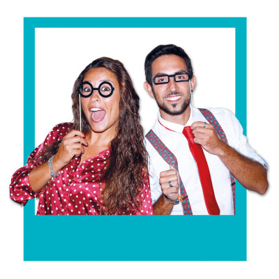 8 BASTONCINI stick SELFIE OCCHIALI compleanno PRONTI ALL'USO!