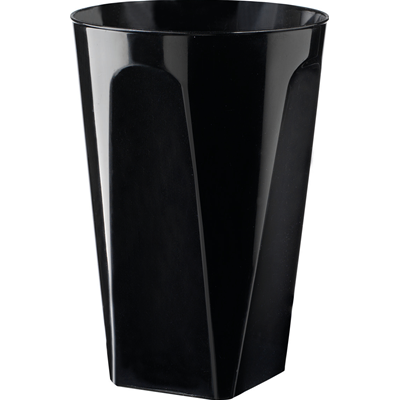 8 Bicchieri NERO in Plastica rigida - addobbo decoro tavola