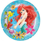 8 Piatti Ariel SIRENETTA Disney - in carta monouso 23cm