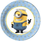8 Piatti dessert MINION Cattivissimo Me - piatto in carta monouso 19,5cm