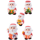 Babbo Natale con doni - Soggetti Natalizi in ZUCCHERO -  per torte - 5 pezzi