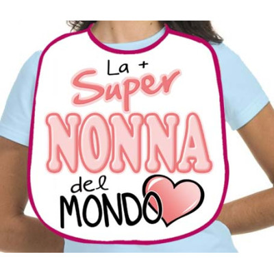 BAVAGLIA per la Festa della NONNA - idea gaget scherzo - La + Super NONNA del mondo