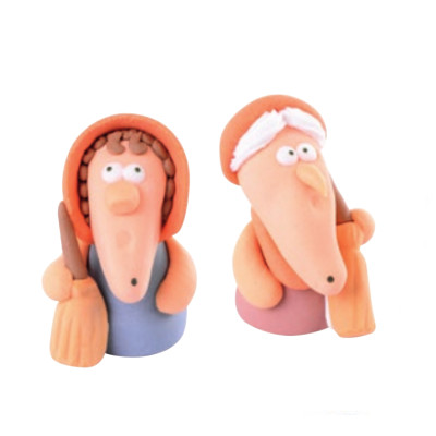 BEFANA, Strega in zucchero - decorazione per torte - 1 pezzo casuale