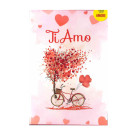 Biglietto augurale d'auguri AMORE innamorati TI AMO - completo di busta
