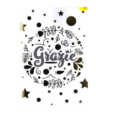 Biglietto Compleanno generico di ringraziamento GRAZIE - Completo di busta