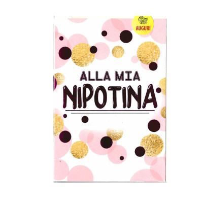 Biglietto Compleanno Rosa Bimba Bambina alla mia NIPOTINA nipote