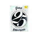 Biglietto d'auguri 25 Anniversario di matrimonio - completo di busta