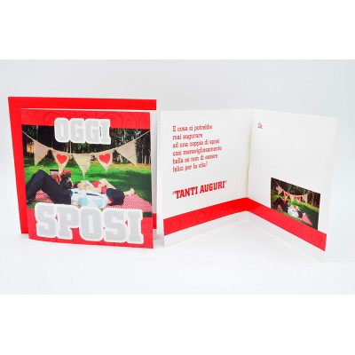 Biglietto d'auguri augurale di Matrimonio Musicale SONORO Wedding - con busta