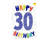 Biglietto di Auguri augurale Compleanno di 30 Anni - Happy Birthday - con busta
