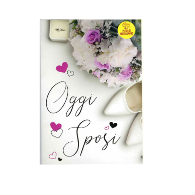 Biglietto di Auguri Matrimonio Oggi Sposi con busta portasoldi