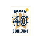 Biglietto di Auguri per i 40 Anni Compleanno Uomo biglietto augurale con busta