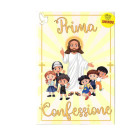 Biglietto di Auguri Prima Confessione - con Gesù in mezzo ai bambini