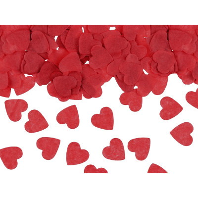 Busta CORIANDOLI a forma di Cuore Rosso - 15gr in carta velina decorazione tavolo