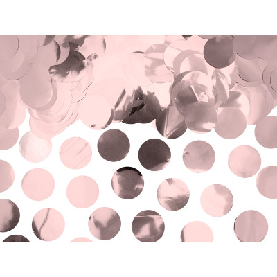 Busta CORIANDOLI in foil ROSA GOLD - 15gr dischetti metallizzati decorazione tavolo