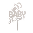Cake Topper BABY Shower in plastica - decorazione torte dolci - 15cm
