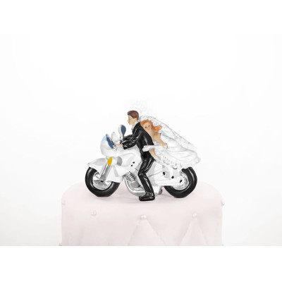 Cake Topper DECORAZIONE SPOSI IN MOTO
