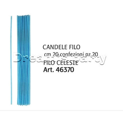 CANDELA FILI LUMINOSI CELESTE PZ 20