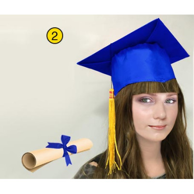 Cappello Laurea TOCCO con Pergamena Gadget per la Festa Laureato LAUREATA - BLU